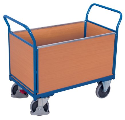 Plošinový vozík se čtyřmi dřevěnými výplněmi sw-800.400