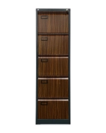 Pětizásuvková kartotéka V05 pro formát A4 antracit/imitace tmavé dřevo