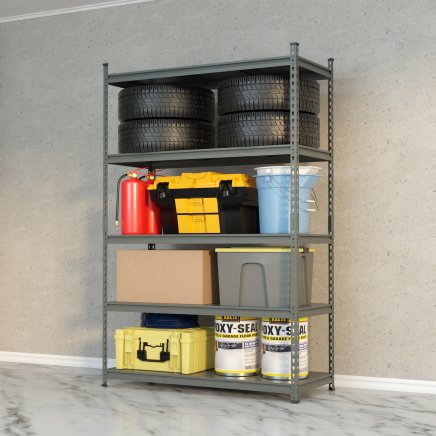 Celokovový bezšroubový policový regál REG_12040183_G