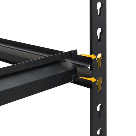 Kovový bezšroubový policový regál REGM_8040183_B - 4