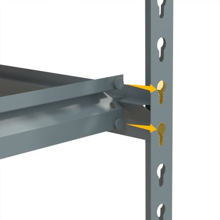 Kovový bezšroubový policový regál REGM_8050183_G - 4