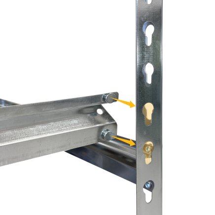 Kovový bezšroubový policový regál REGM_8050183_Z - 5