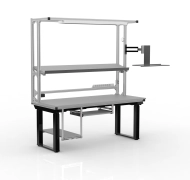 Elektricky výškově stavitelný pracovní stůl s nástavbou 24100902