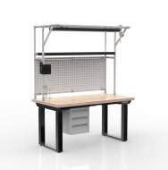 Elektricky výškově stavitelný stůl s kontejnerem se třemi zásuvkami 24111935