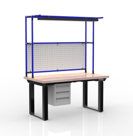 Elektricky výškově stavitelný stůl s kontejnerem se třemi zásuvkami 24111938 - 3