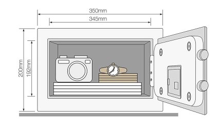 Nábytkový sejf Yale High Security Compact YSEB/200/EB1 - 10