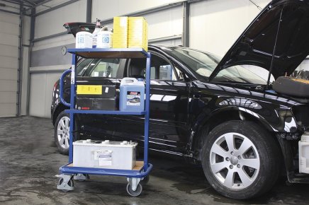 Vozík s dřevěnými policemi sw-400.801 - 2