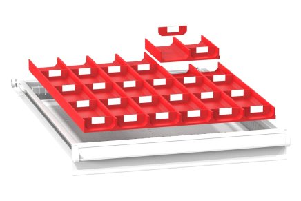 Plastové dělení zásuvek ZE 27 x 36D