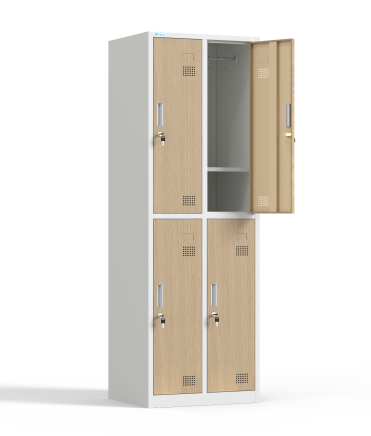 Šatní skříň kovová čtyřoddílová s cylindrickým zámkem - 2