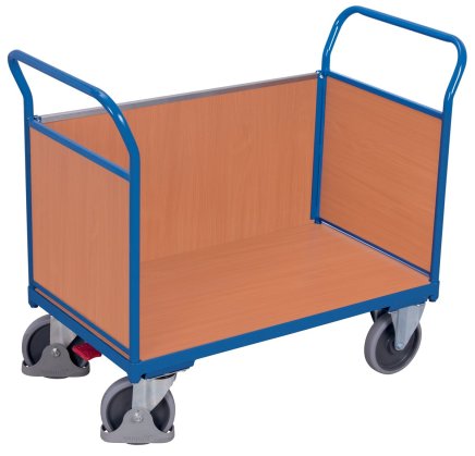 Plošinový vozík se třemi dřevěnými výplněmi sw-700.302