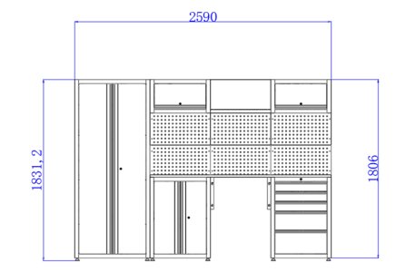 Sestava dílenského nábytku XWT - 4
