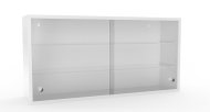 Závěsná skříň se skleněnými posuvnými dveřmi SZL