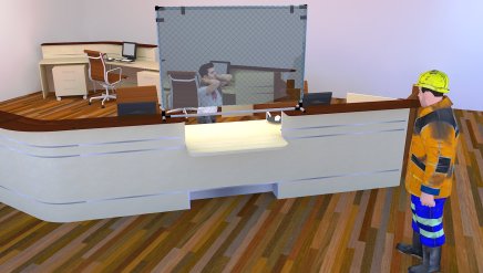 Antivirová zástěna s rámem - 2