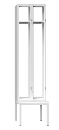 Šatní skříňka dvoudveřová s lavicí XS52B-17 - 2