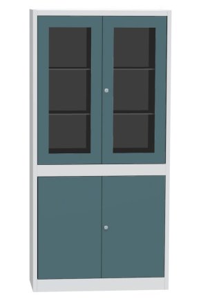 Skříň se skleněnými a plnými dveřmi Kovos SPS K1A - 7