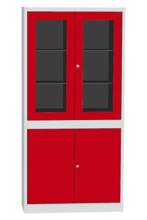 Skříň se skleněnými a plnými dveřmi Kovos SPS K1A - 4