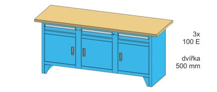 Dílenský stůl PS 2-3 - 2
