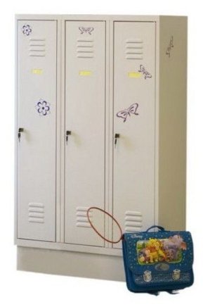 Šatní skříň kovová se sníženou výškou MSum 430S šířka 1200 mm