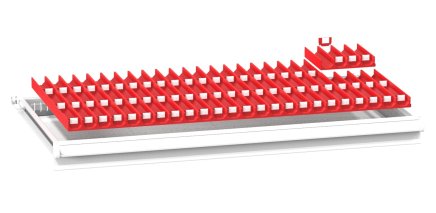 Plastové dělení zásuvek ZC 54 x 27D