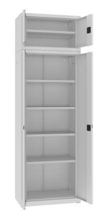 Spisová skříň kovová SBM 202 M s nástavcem SBM 402 M - 2