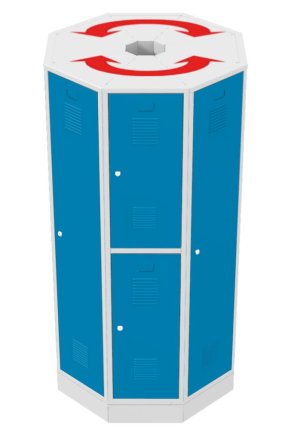 Otočná sestava šatníků RAS P1A - 3