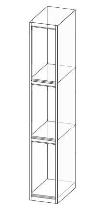 Boxová skříň třídveřová XS33-18 - 4