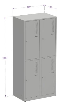 Šatní skříňka s dělenými dveřmi A82424W.2.09.2.4 - 3