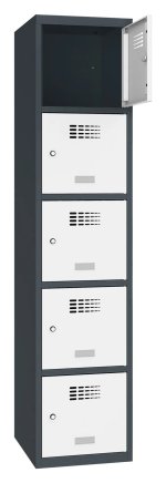 Šatní skříň kovová Sus 415 W šířka 400 mm - 2