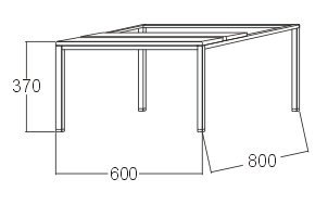 Šatnová lavice A7660 - šířka 600 mm - 2