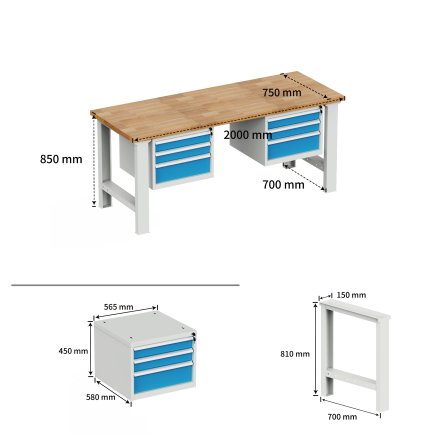Dílenský pracovní stůl EN_2023 - 2