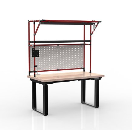 Elektricky výškově stavitelný pracovní stůl s nástavbou 24111933