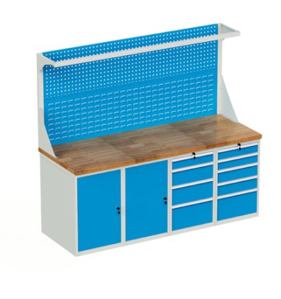 Dílenský stůl s podstavným kontejnerem HD_2045DD_FP