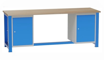 Dílenský stůl s vloženými kontejnery