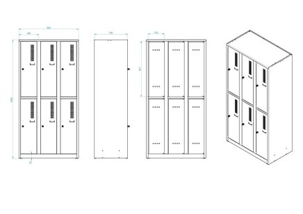 Šatní skříňka s dělenými dveřmi A83324W.2.09.2.4 - 4