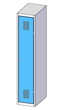 Kovová šatní skříňka jednodveřová XS41-15 - 3