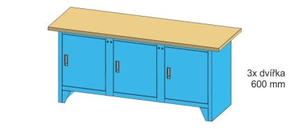 Dílenský stůl PS 2-5 - 2