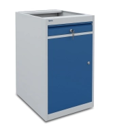 Podstavný dílenský kontejner s dveřmi a zásuvkou