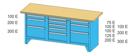 Dílenský stůl PS 2-6 - 2
