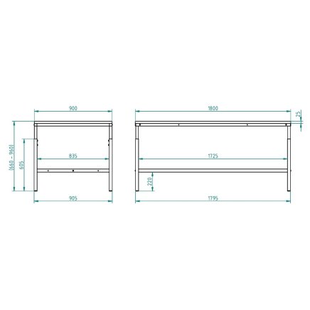Konstrukce pro montovaný pracovní stůl - 2