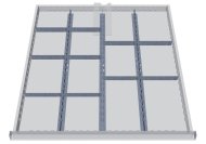 Kovové dělení zásuvek 138BLH100A