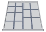 Kovové dělení zásuvek 138BLH100A