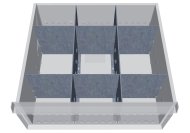 Kovové dělení zásuvek 118A