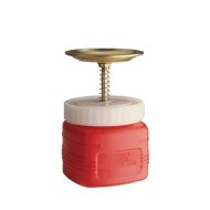 Bezpečnostní nádoba s plunžrovým pístem pro výdej kapalin, vlhčení a čištění