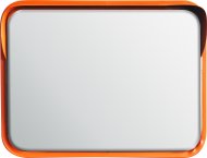 Venkovní zrcadlo s oranžovou sluneční clonou 450 x 600 mm AISI 304