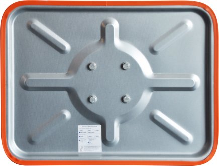 Venkovní zrcadlo s oranžovou sluneční clonou 450 x 600 mm AISI 304 - 2