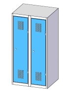 Kovová šatní skříňka dvoudveřová XS82-12