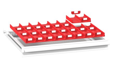 Plastové dělení zásuvek ZD 36 x 27D