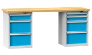 Dílenské stoly série N, šířka 1500, hloubka 700 nebo 800, výška 880 nebo 890 mm (6 modelů)