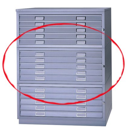 Skříň na mapy a výkresy A0 - nástavec FCB41 - 3