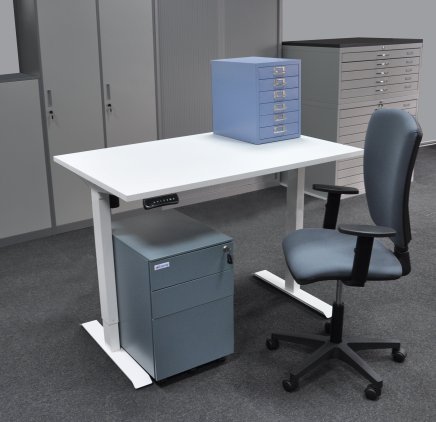 Kancelářský stůl s kontejnerem a židlí EO18_HDT_Matrix